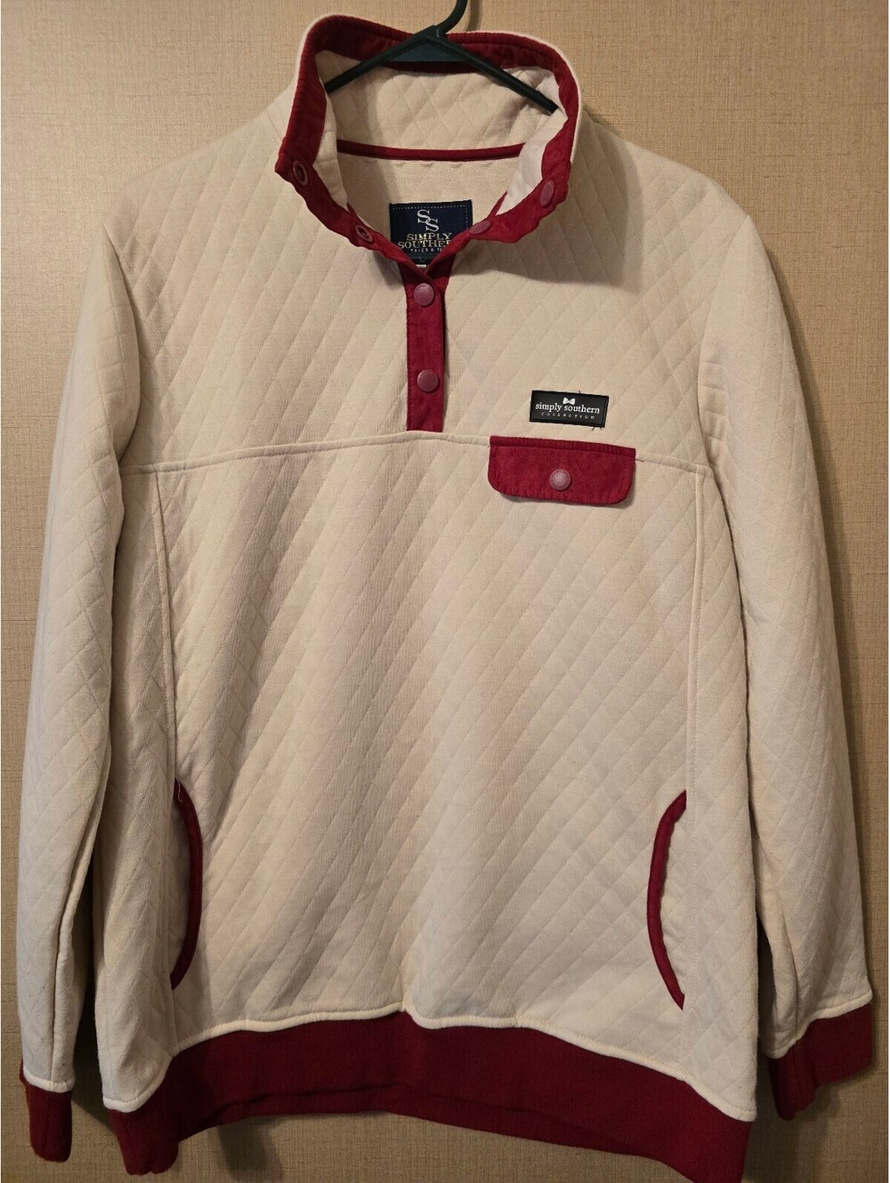 Simply Southern Quilted 1/4 Snap Pullover Sweatshirt